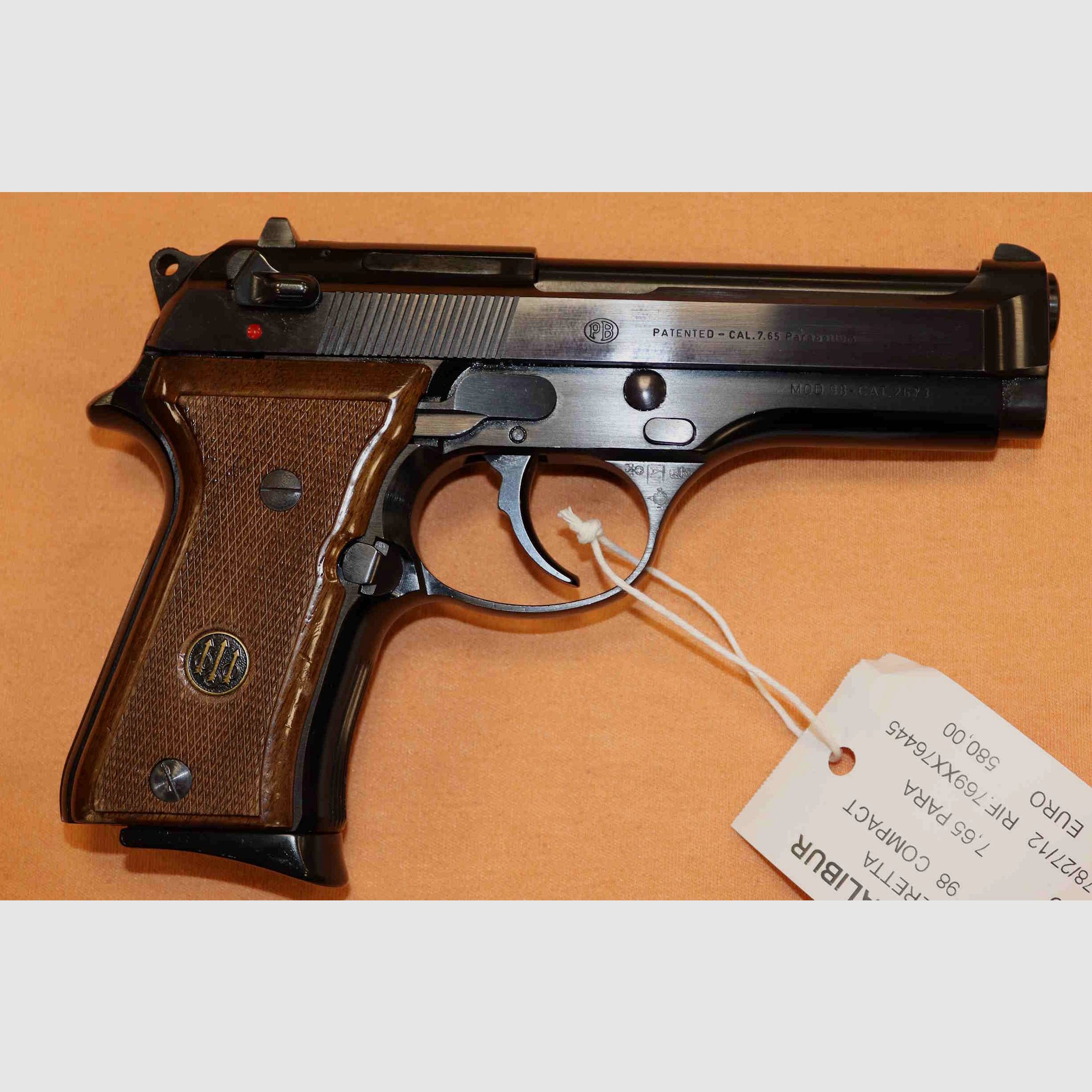 Beretta Model 98 Compact Pistol Caliber 7.65 Para, image 6 of 7