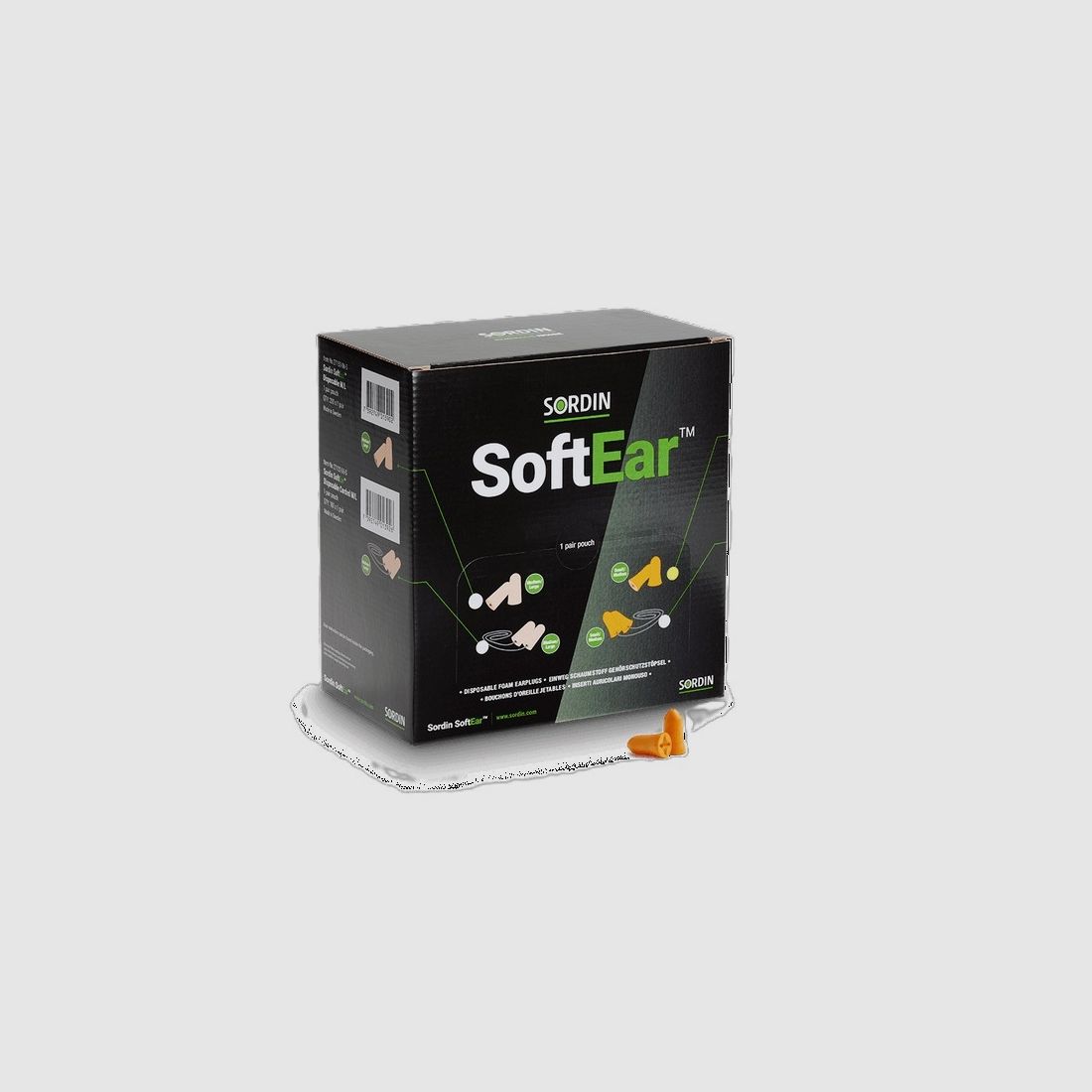 SORDIN Silikon-Ohrstöpsel Sordin Orange (S/M) (1×200), Bild 2 von 2