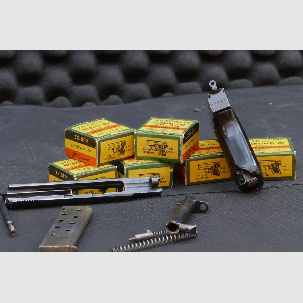 Mauser 1910, 765 mm Browning, nośnik części zamiennych, lufa powiększona.