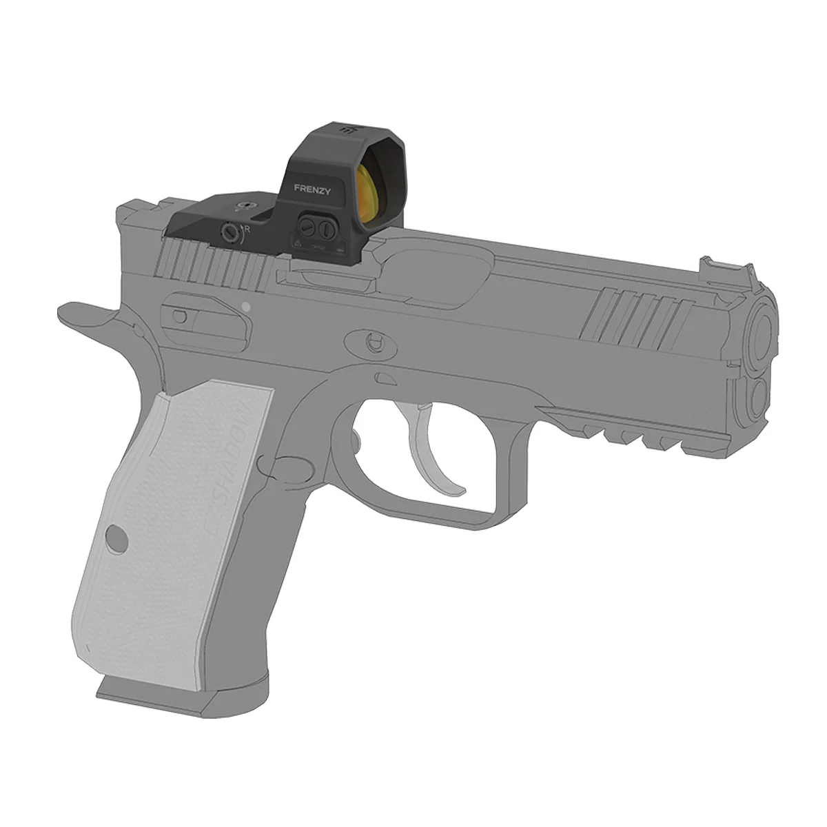 Mirino rosso VECTOR FRENZY SDM 1X20x24 3 MOA DOT per CZ SHADOW 2 OR/ CZ P10 OR, immagine 4 di 7