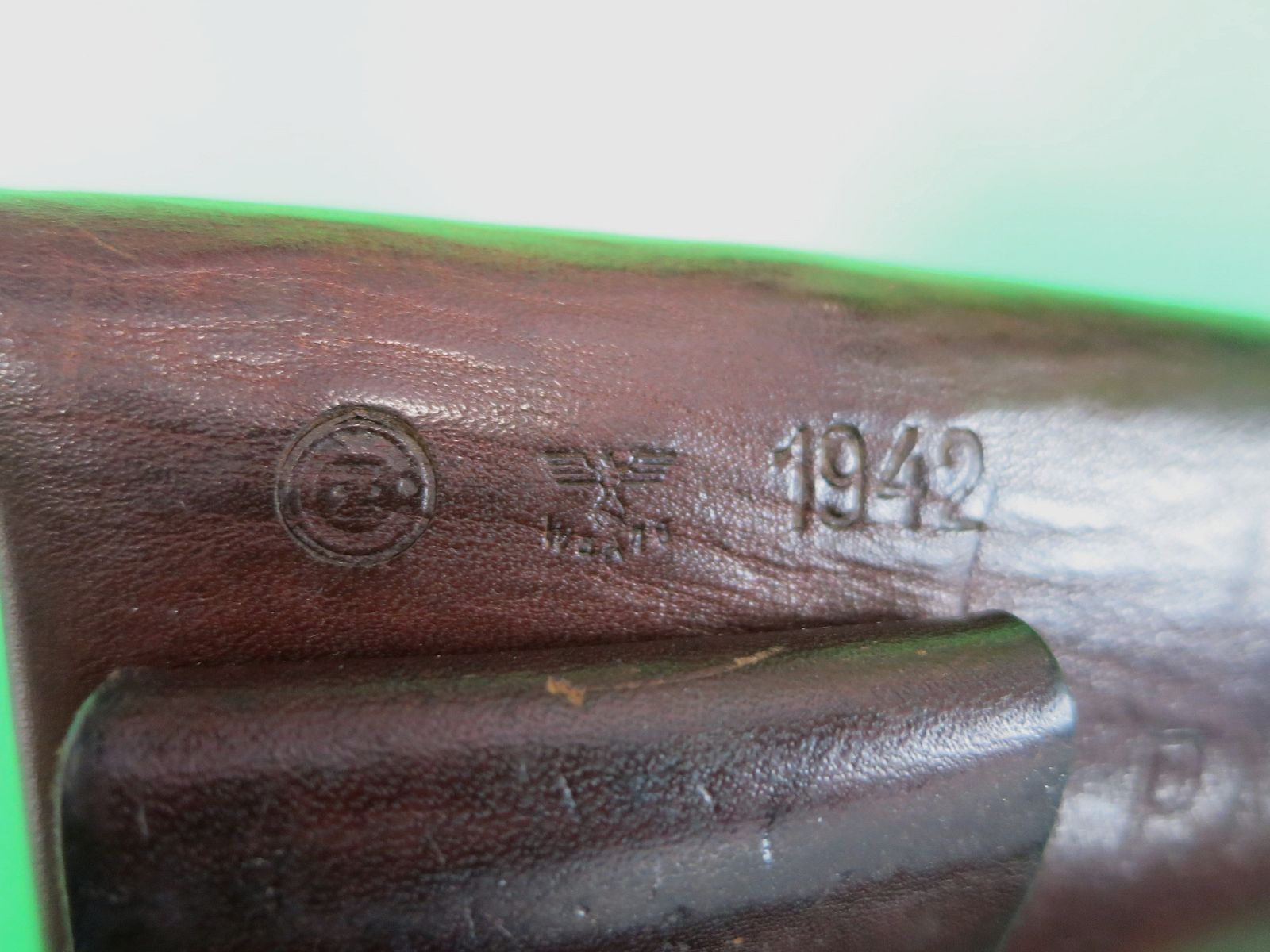 Gürtelholster Brünner Pistole Modell 27 / CZ27 / P27 Pistolentasche 1942 - Original WK2 WaA76