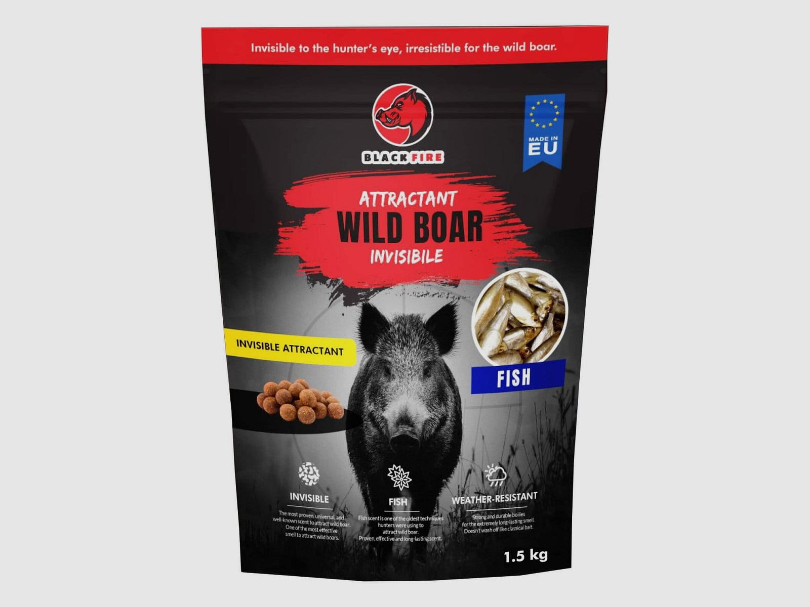 Black Fire Invisible Lockmittel Fisch