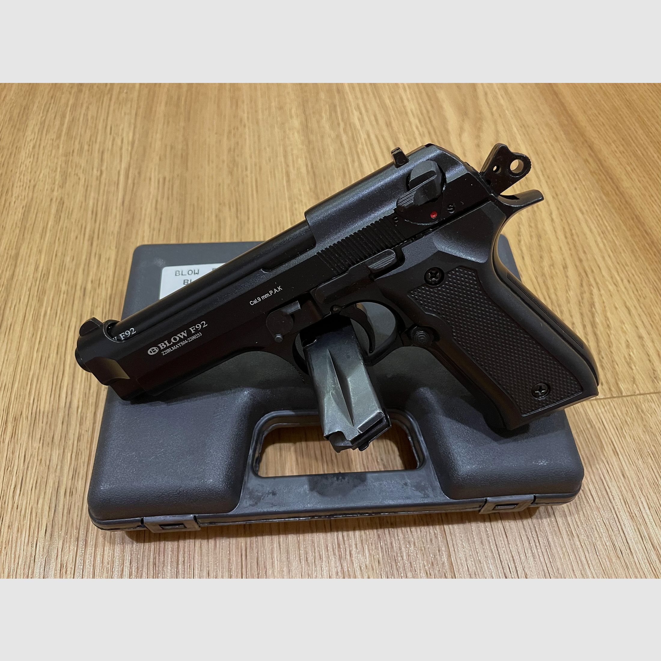 BLOW F92 Black 9mm P.A.K. blank firing pistol Beretta 92F / M9 replica