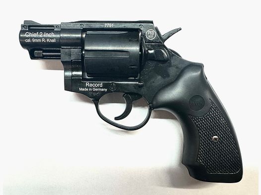 Record Revolver CHIEF 2" Pal. .380 knal zwart-mat kunststof gripplaten