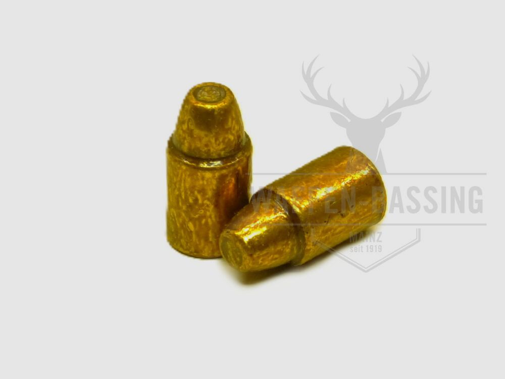 H&N Haendler und Naterman Sport GmbH copper-plated competition bullet, caliber .357 (.38), 158 gr, semi-wadcutter HS
