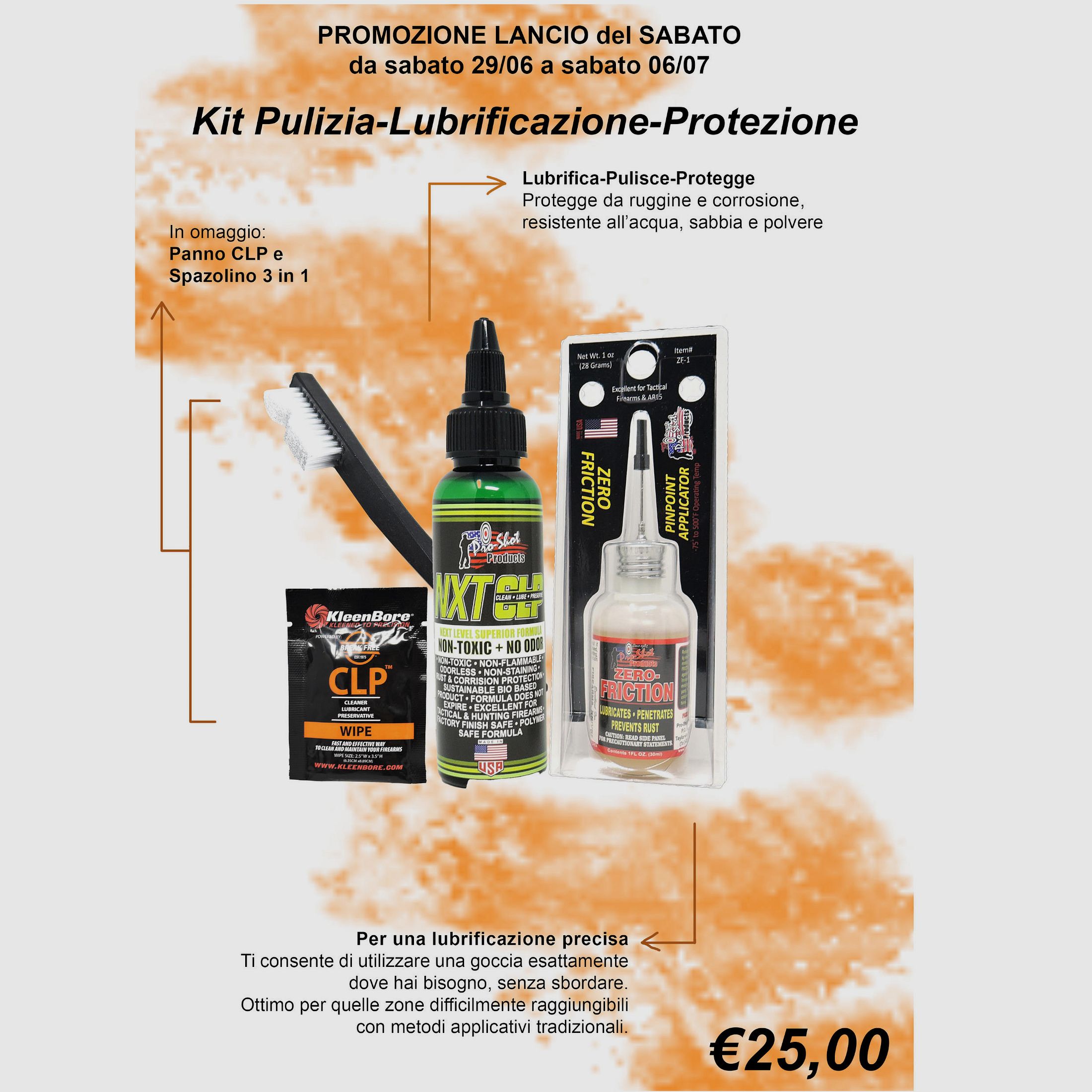 KIT CLP (Reinigt-Schmiert-Schuetzt) | GRATIS CLP Tuch und 3-in-1 Bürste |