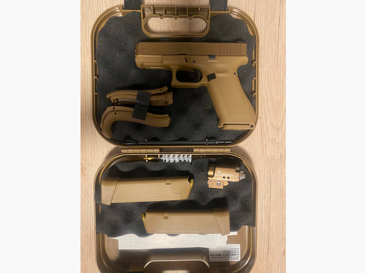 Glock X19, Coyote, viel Zubehör