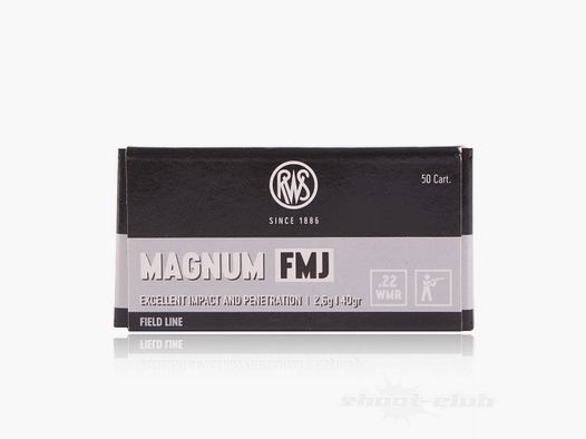 RWS Magnum FMJ 40grs 50St .22wmr