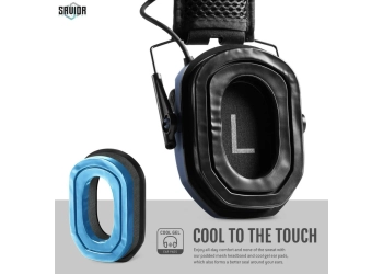 Casque antibruit actif de tir Savior avec coussinets en gel Apollo Midnight Blue, image 7 sur 7