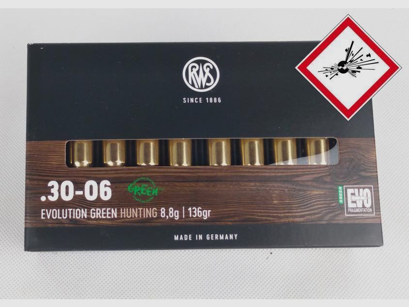 RWS EVO GREEN Jagdpatrone Kal. .30-06 136 grs