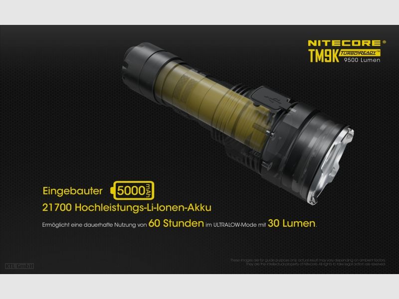 Nitecore TM9K Taschenlampe TM9K 9500 Lumen