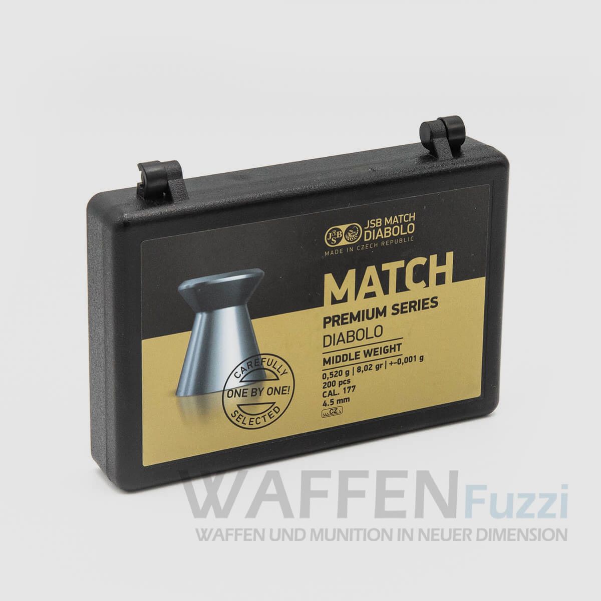 JSB Premium Match Diabolo kaliber 4,5 mm płaska głowa 0,52 g