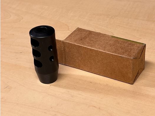 Hamulec wylotowy do Airsoft z gwintem M14 negatywnym wersja metalowa czarna