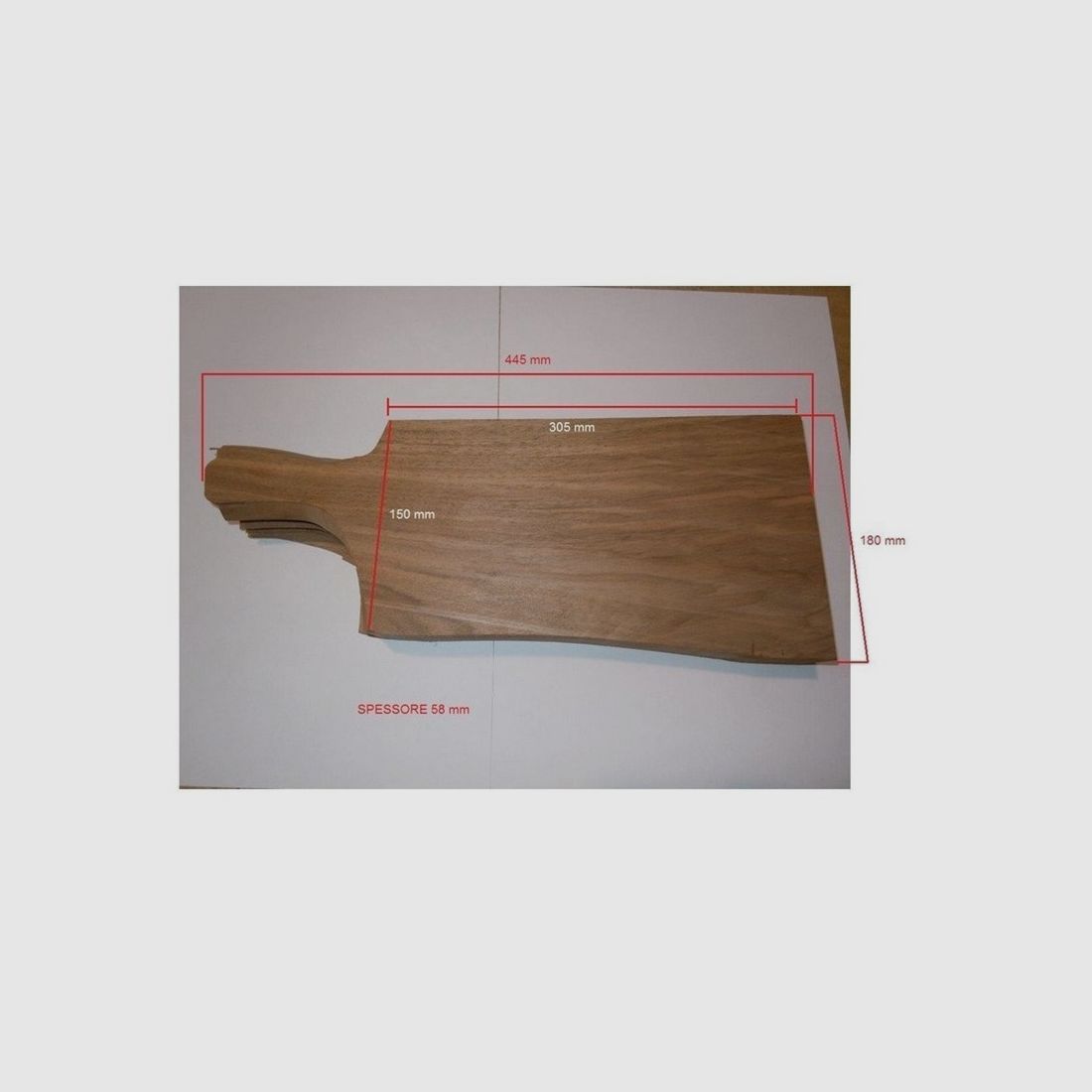SCHAFT NON TERMINÉ POUR BERETTA DT11/DT10 Trident/ASE Gold (batterie amovible) calibre 12 - Déviation à gauche/ STOCK-BLANK SEMIWORKED TYPE BERETTA DT11/DT10 Trident/ASE Gold (batterie amovible) Ga 12 -  Cast ON (Main Gauche)