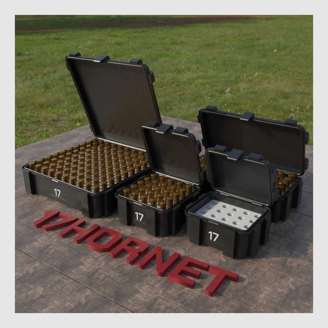 Filamelt Munitionsbox / Ammo Box .17 Hornet – Patronenbox ‘Klappdeckel’ – 20 / 25 / 50 / 100 Runden