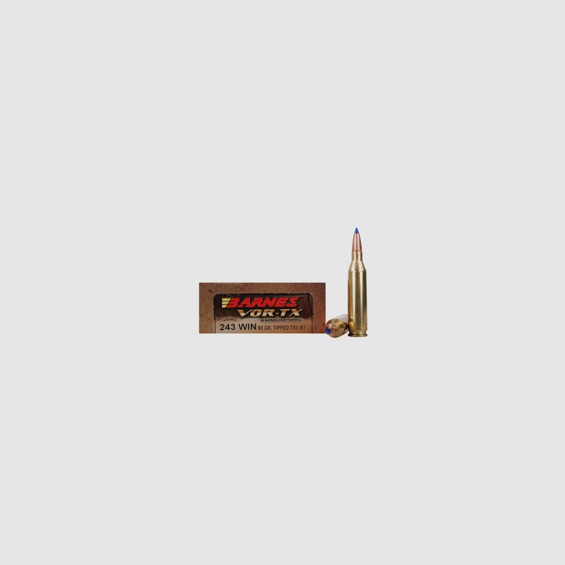 Barnes VOR-TX .243 Win. 80GR Tipped TSX Boat Tail 20 Patronen