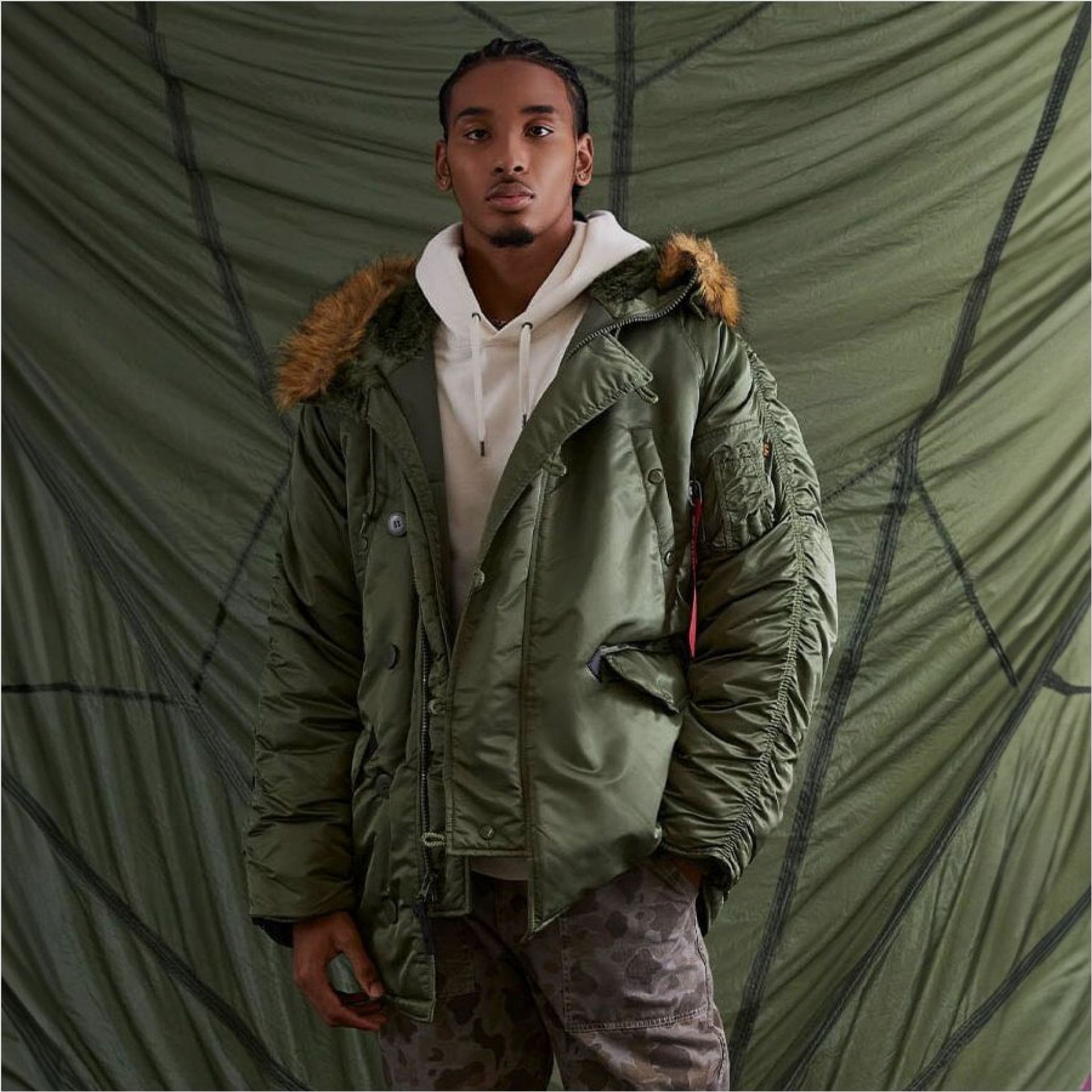 Giacca Alpha Industries N3B verde, immagine 4 di 4