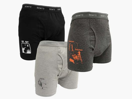 Lot 3 boxers humour ceinture élastique coton doublé M à 3XL