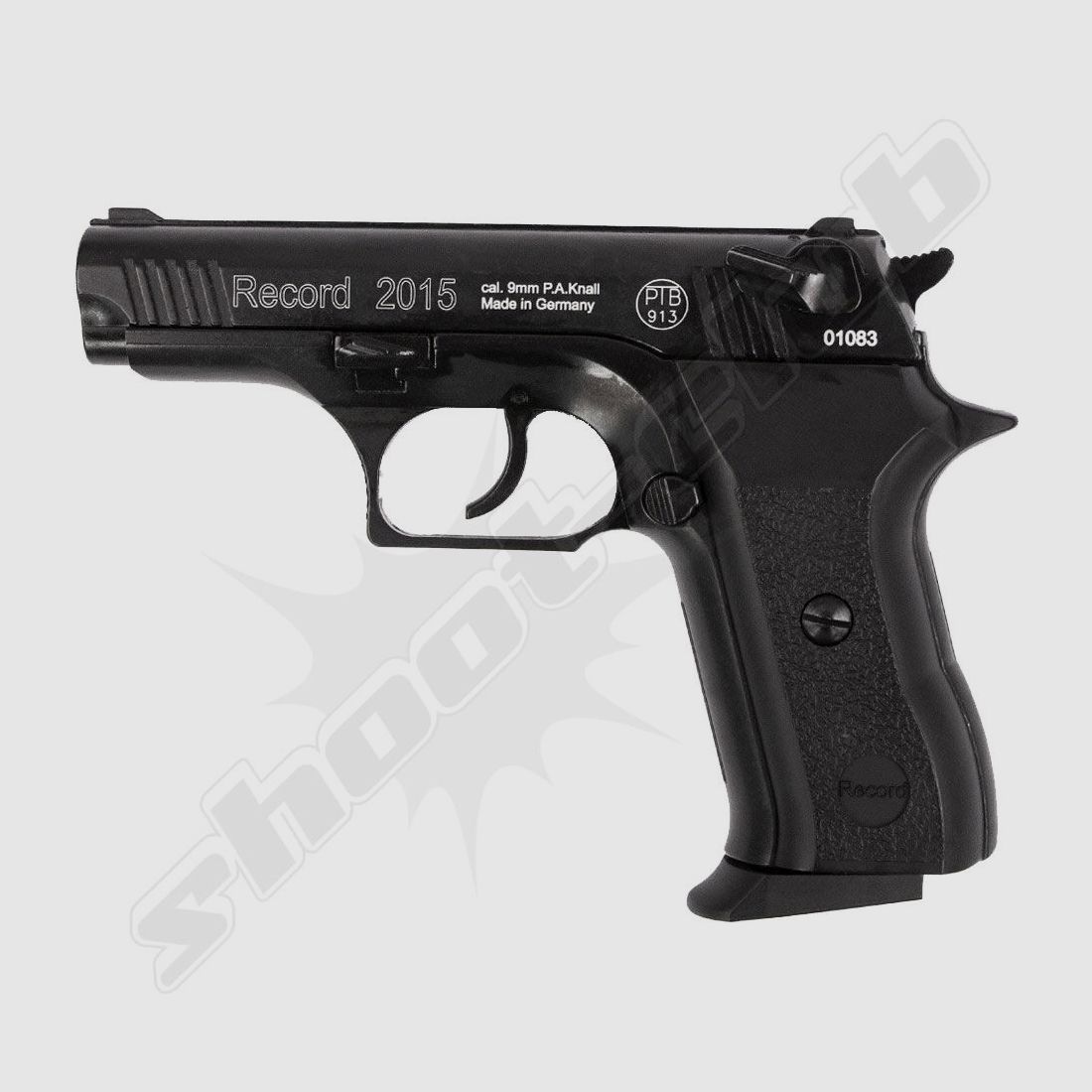 Record	 2015 Schreckschusspistole Kal. 9mm P.A.K. - brüniert