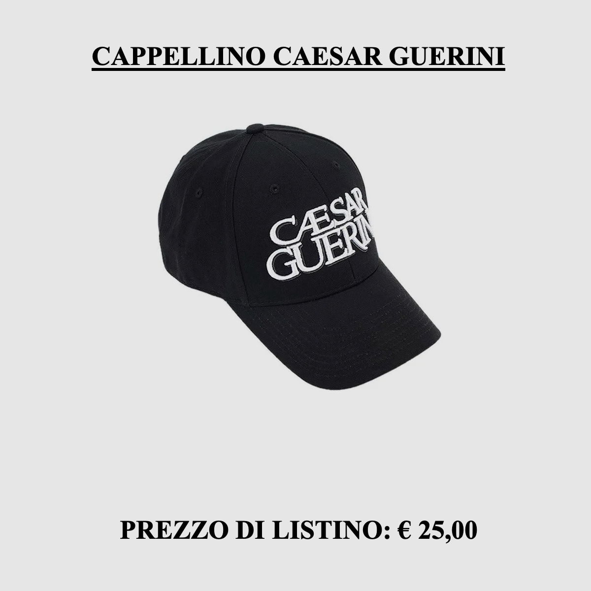 Caesar Guerini – CAPPELLO AUS BAUMWOLLE CAESAR GUERINI SCHWARZ, Bild 1 von 2