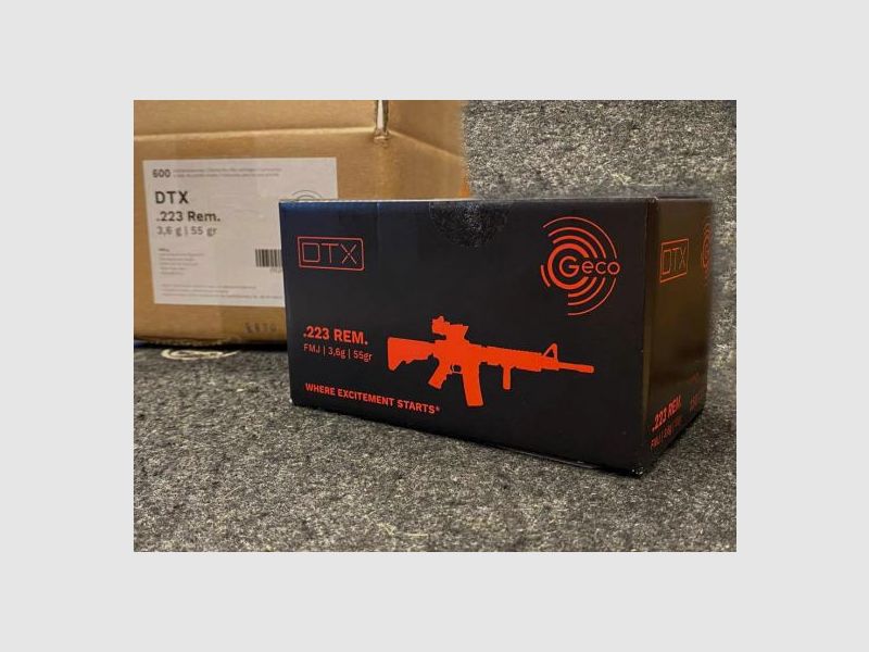 Geco .223 Rem 3,6g 55grs DTX 150 Schuß