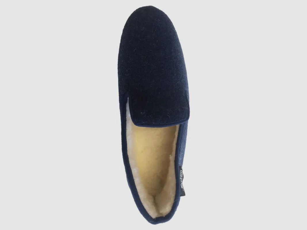 Pantofole da Uomo Foderate Walas Blu Marino - Comfort in Memory Foam, immagine 3 di 7