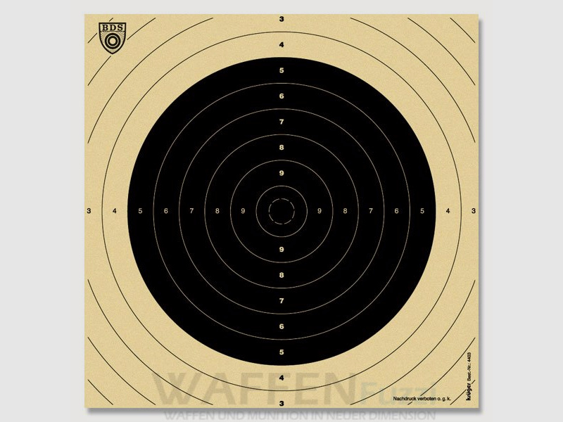Spiegel für 100 Meter Scheibe gemäß BDS Sporthandbuch Z1 100 Meter 50 St.
