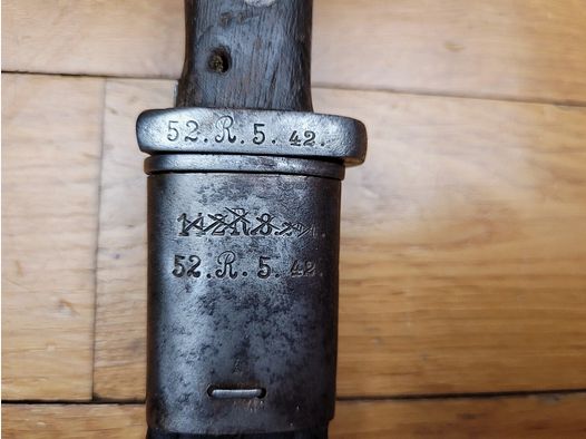 Seltene deutsche Bajonett 84/98 1. Typ – Weyersberg in Solingen – 6. Brandenburg – W 88 – mit Nummer! – TBE