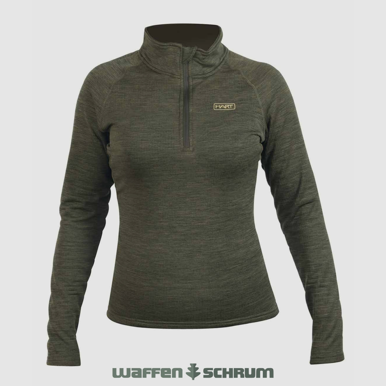 HART Langarmshirt Camiseta Trail mit Zip Grün