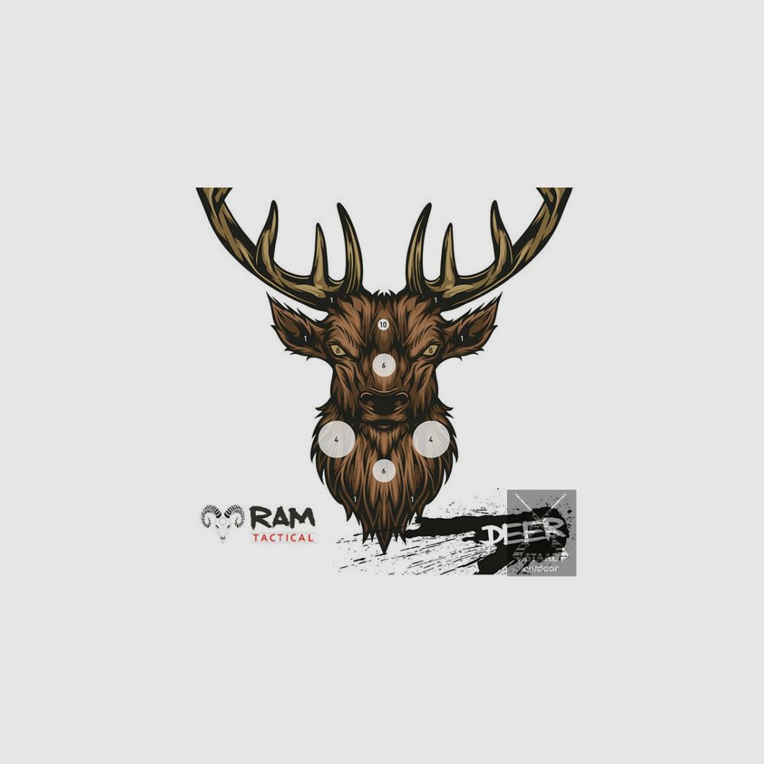 RAM DEER target 14x14cm
