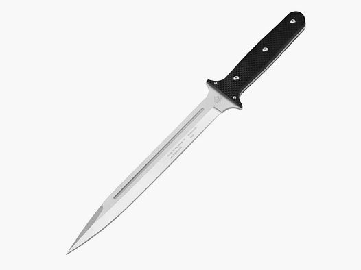 PUMA XP pig sticker 15, Abfangmesser, Pakkaholz schwarz mit Fischhaut, Kydex Scheide