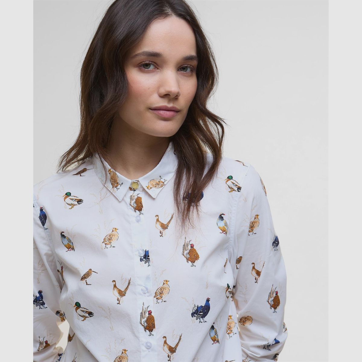 BARBOUR Bluse Brambles Bird Print