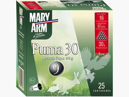 JACHTPATRONEN MARY ARM PUMA BJ30 – KALIBER 16