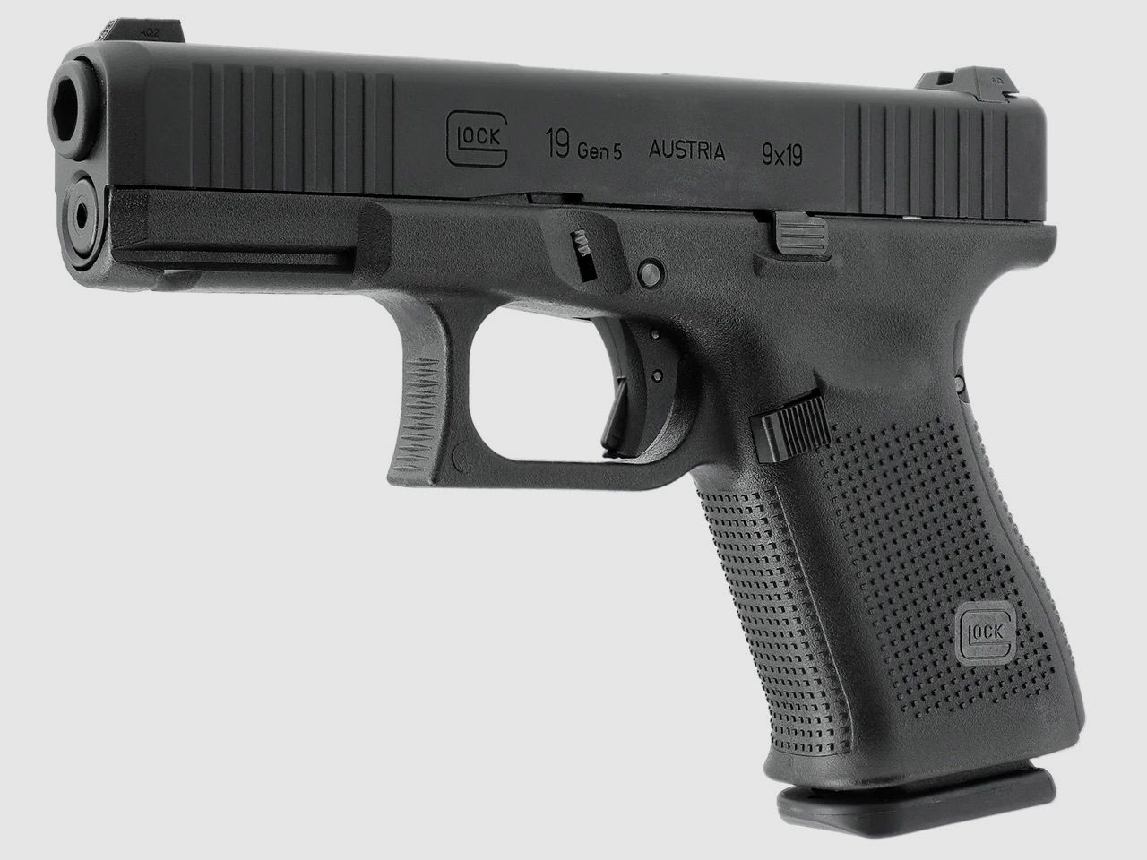 Gas Softair Pistole Glock 19 Gen5 Blow Back Metallschlitten Kaliber 6 mm BB (P18)