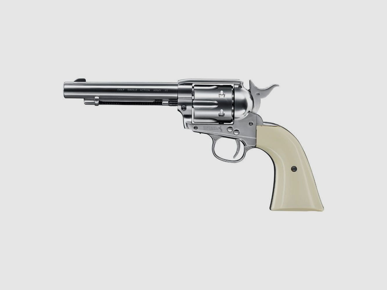 Colt Single Action Army 45 Nickel 4.5 mm BB Air Pressure Revolver