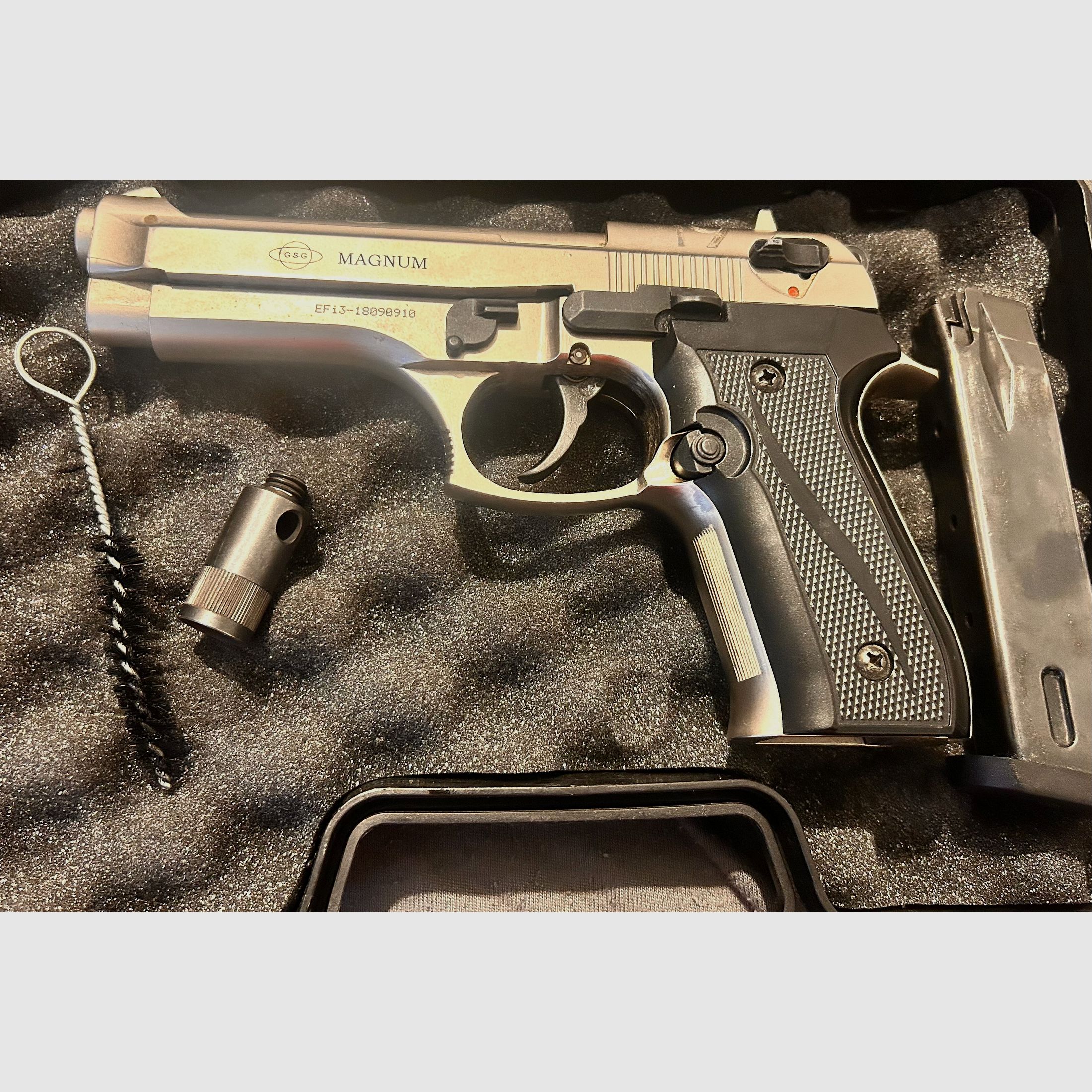 Ekol Firat Magnum blank firing pistol 9mm P.A.K. nickel