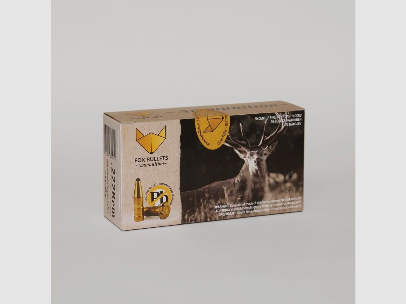 Fox Bullets 45grs at 20 .222 Rem.