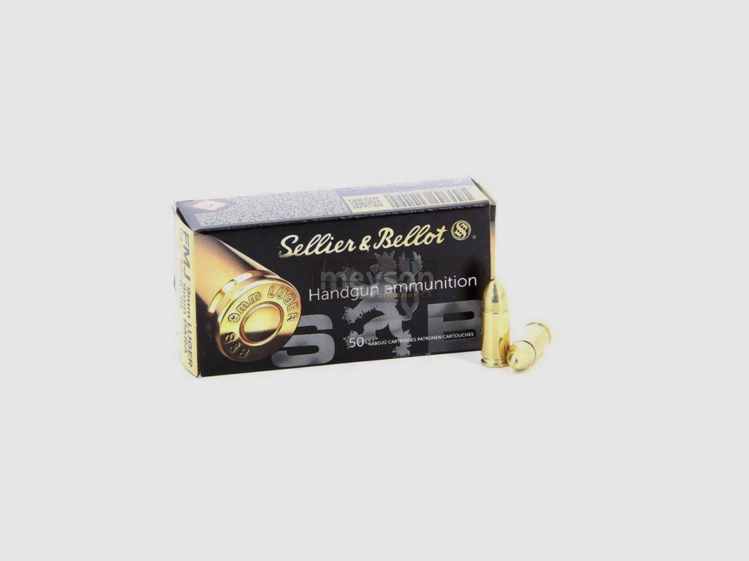 Munitions Sellier Bellot 9 X 19 FMJ 124 grs