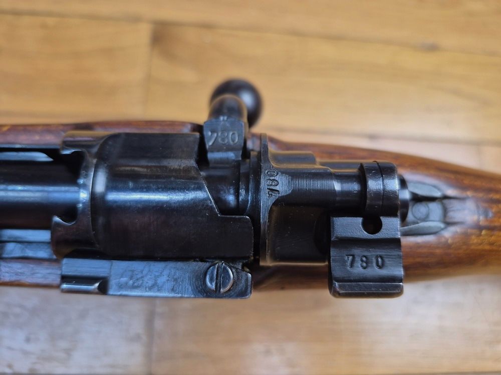 Selten und sehr schön K98 – Seltene Herstellung Mauser Kriegsmodell Besatzung Frankreich Oberndorf für Indochina – Seltenes Code SVW MB – Original Brünierung – Mono-Seriennummer – TBE ++, Bild 23 von 40