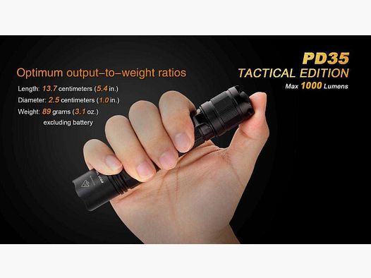 TORCIA FENIX PD35 TACTICAL 1000 Lm