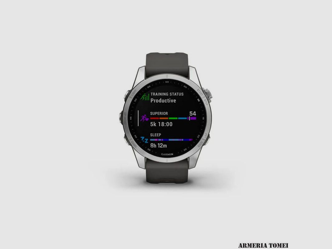 UHR – GARMIN – FĒNIX® 7S – STANDARD EDITION Silber mit Graphitarmband, Bild 3 von 11