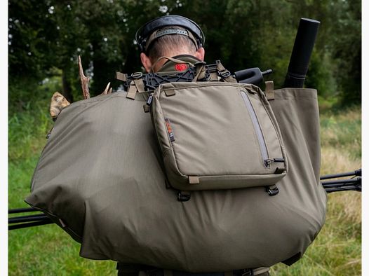 Vorn Wildtrage-Sack L70 mit Tasche und Tragriemen