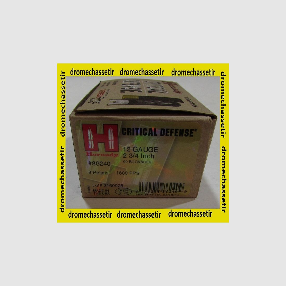 BOX MIT 10 PATRONEN HORNADY KAL. 12/70 CHEVROTINES CRITICAL DEFENSE 86240, Bild 2 von 2