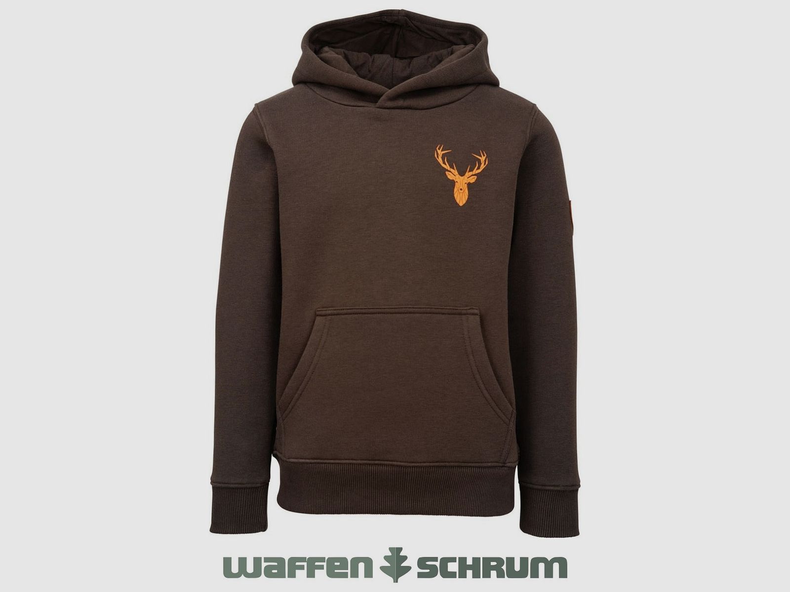 Hubertus Hoodie Hirsch oliv/ braun