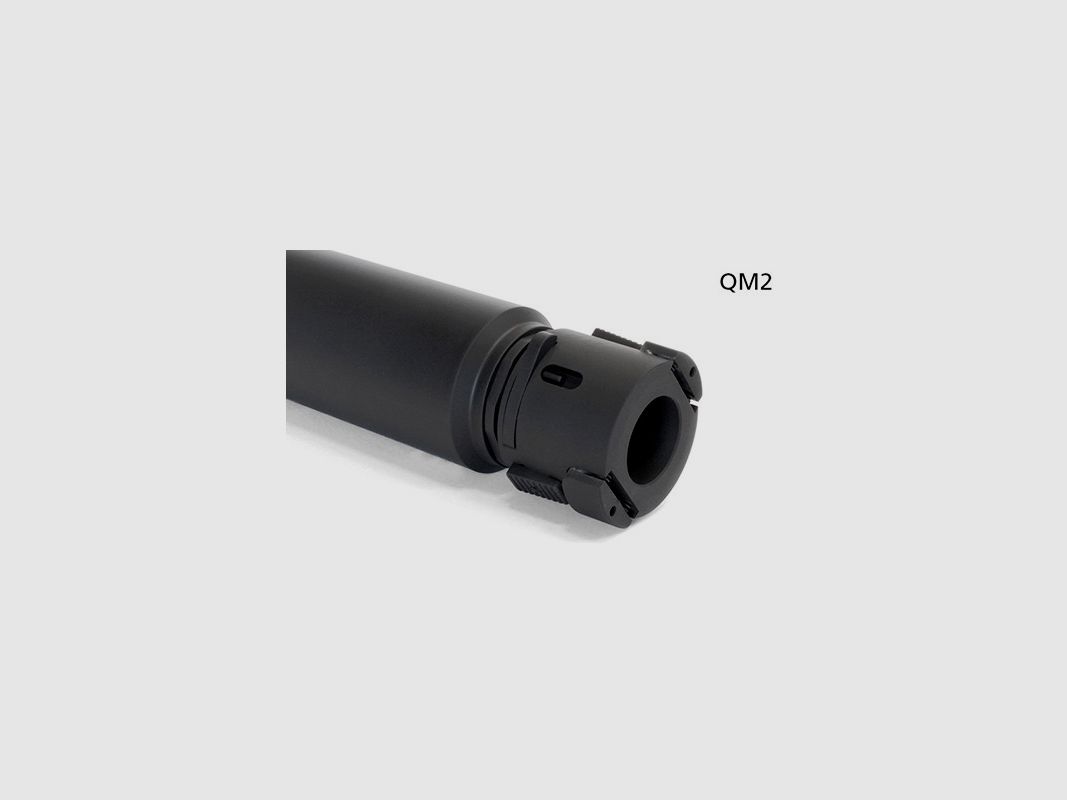 Ase Utra, AU1021-BC DUAL556-QM2 GEN2 soppressore senza freno di bocca, CERAKOTE NERO, immagine 3 di 3
