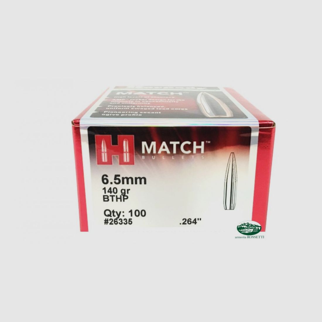 HORNADY Geschosse Kal. 6,5 BTHP MATCH 140gr - 26335