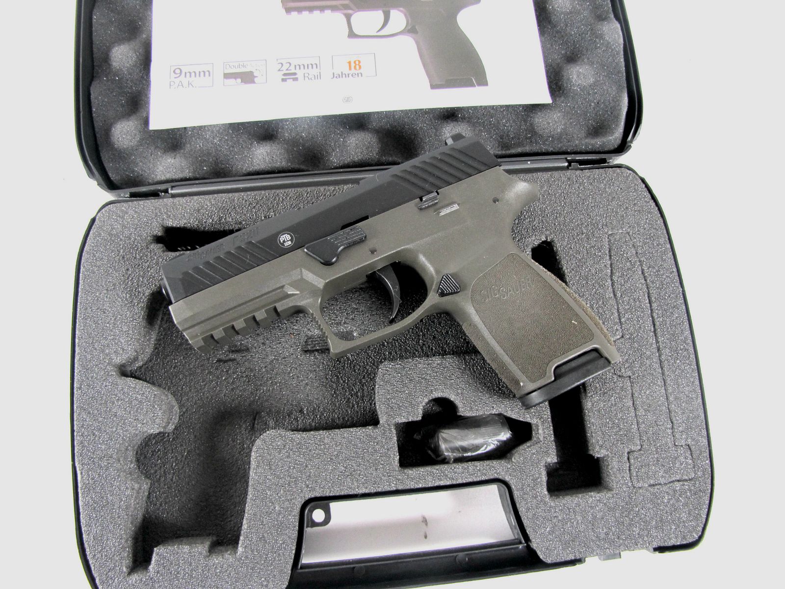 Schreckschuss - Gas Signal Pistole - Sig Sauer P320 - 9 mm P.A.K. Khaki