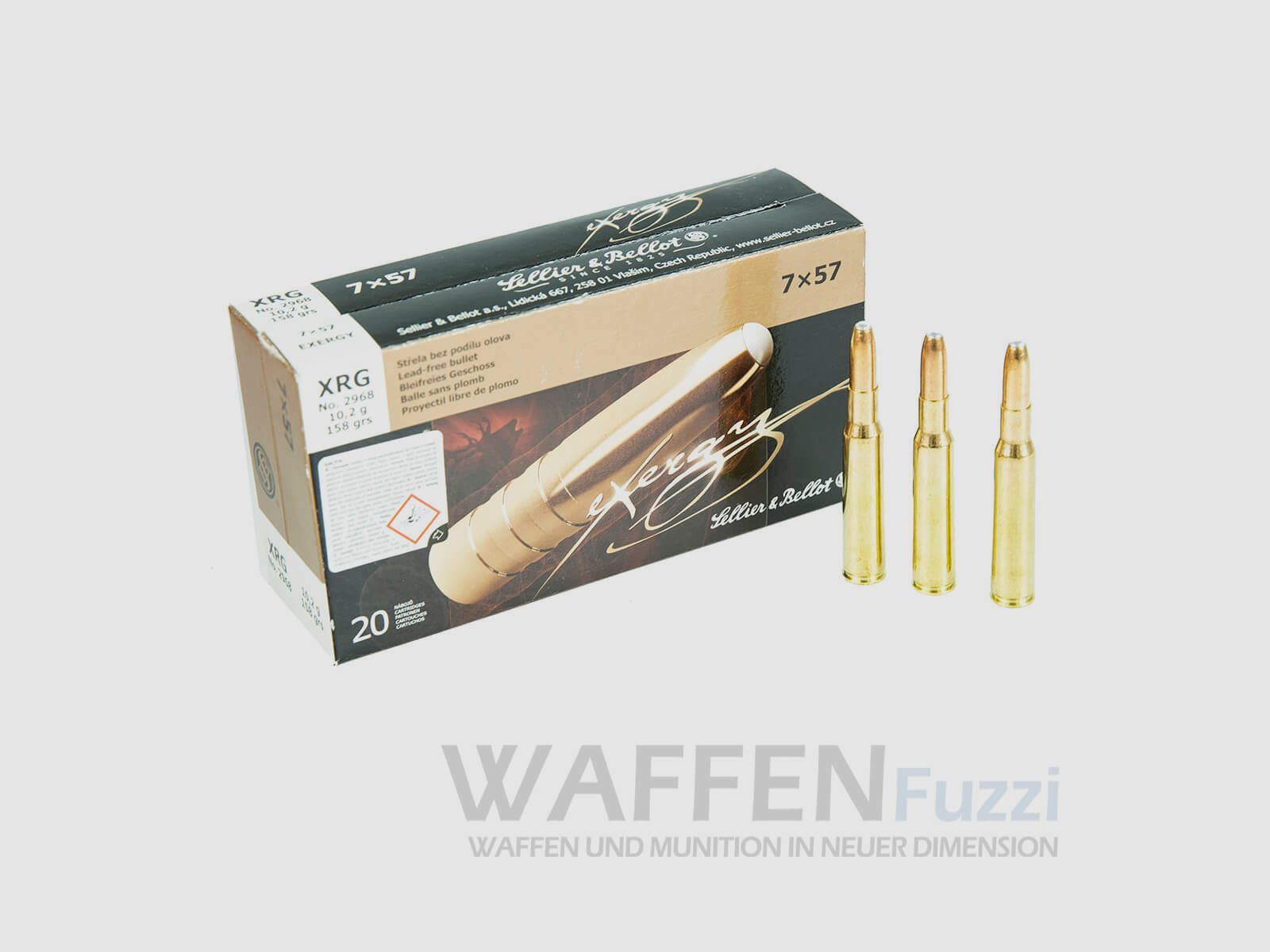 S&B 7x57 eXergy XRG cartuchos de caza sin plomo 158grs