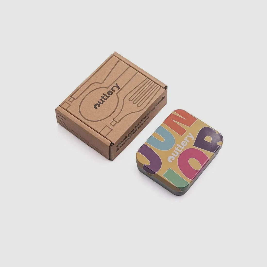 Outlery Kinderbesteck, Edelstahl, Taschenformat