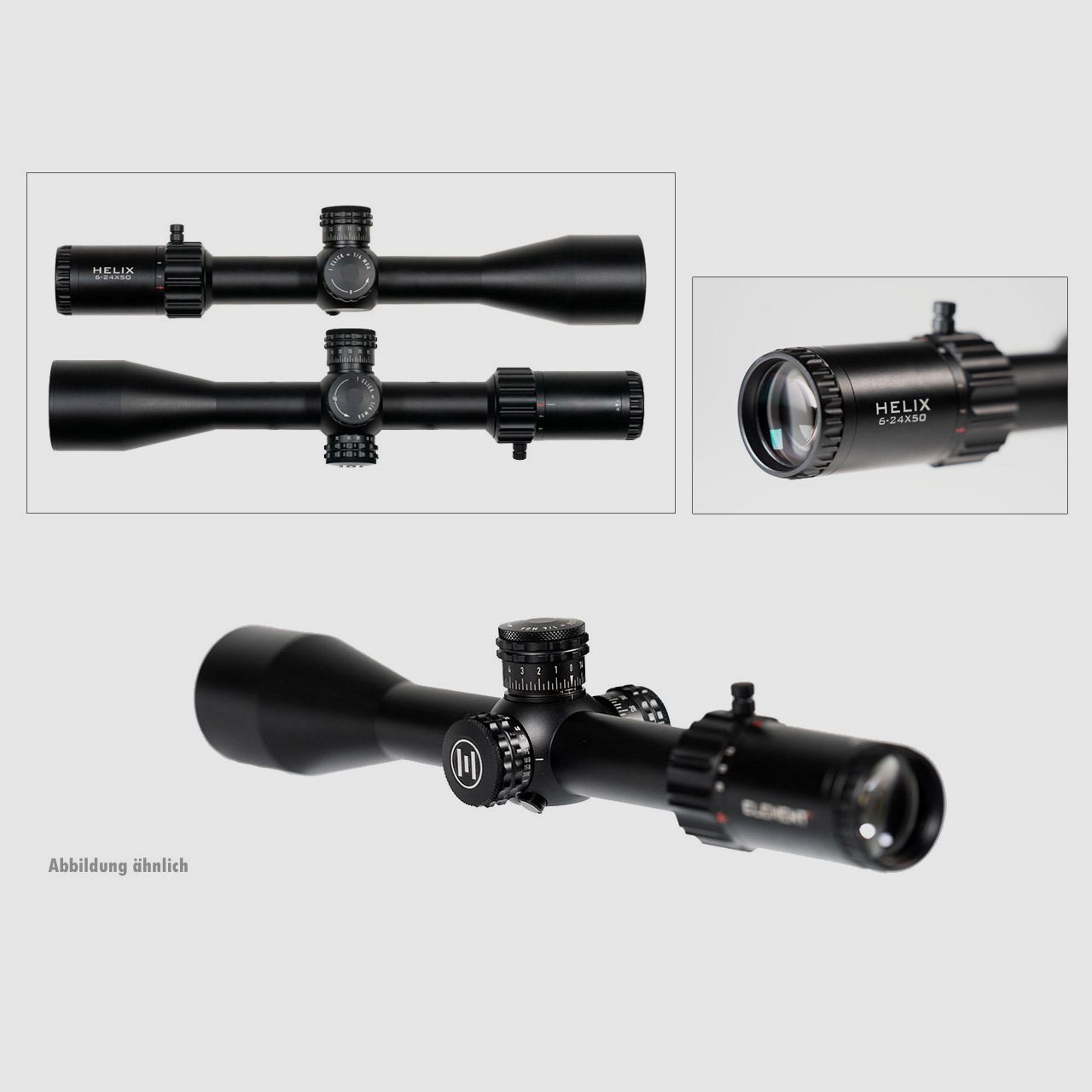 Zielfernrohr Element Optics Helix 6-24x50 SFP, Absehen APR-1C MRAD, 30 mm Tubus, Seitenfokus